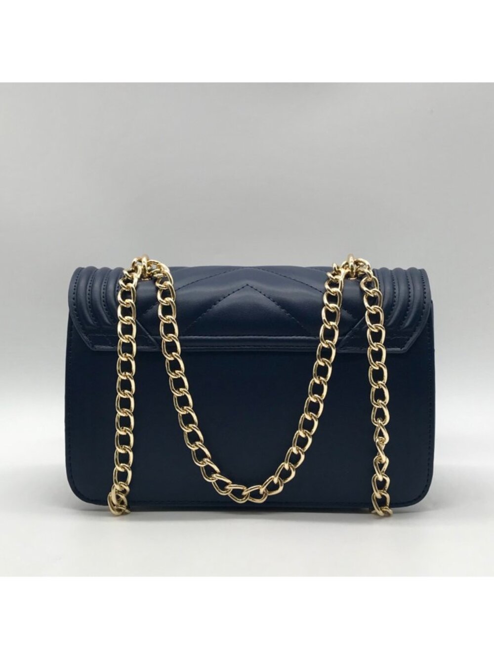 Valentino Orlandi Navy Blue Faux Leather Crossbody Bag - Picture 2 of 11